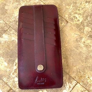 Lodis leather credit card holder.